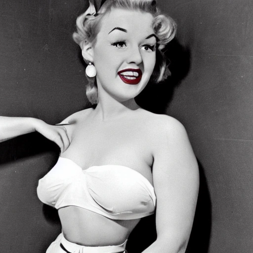 1950s pin-up style lady with big round booty 