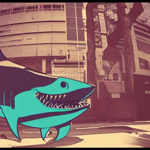 Hip-hop SHARK occupied  cinematic ultra realistic