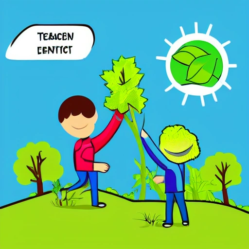 a vector of teacher and student saving the environment., Cartoon