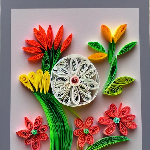 paper quilling, paper cut art, paper illustration, happy easter, thanksgiving, very detailed, 8k --v 4, 3D