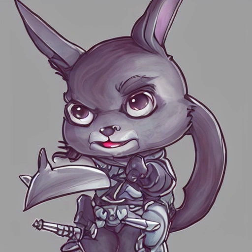 cute little super rabbit cute and adorable, pretty, beautiful, dnd character art portrait, highly detailed, 