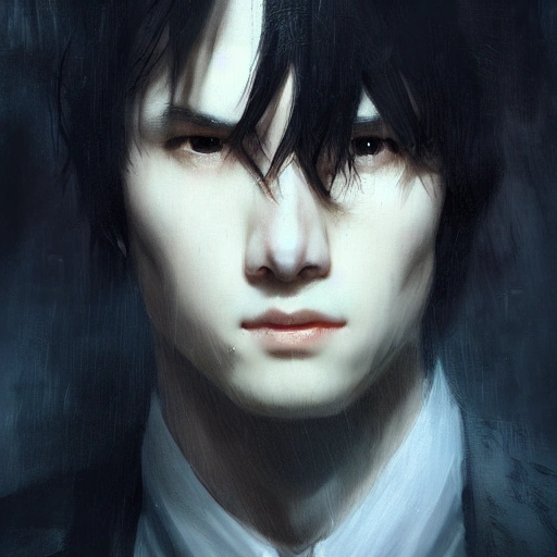 Ruan Jia, night, high-detail human face, realistic, black hair, young, handsome, man, 8K, light and shadow, Japanese style, high-detail upper body, trench coat