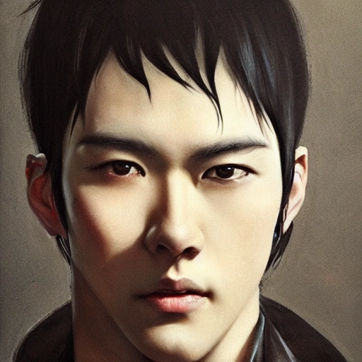 Ruan Jia, night, high-detail human face, realistic, black hair, young, handsome, man, 8K, light and shadow, Japanese style, high-detail upper body, trench coat