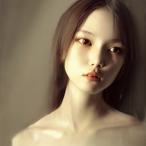 Ruan Jia, night, face details, realistic, young brunette beauty, 8K, light and shadow, Japanese style, high detail upper body, white clothes