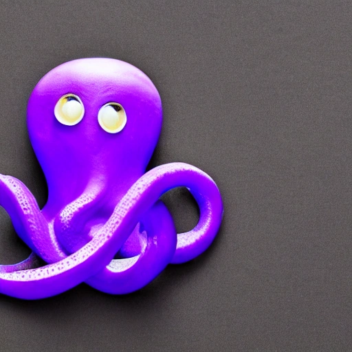 a purple octopus holding a camera on one tentacle, a slate on another tentacle and a light on another tentacle, Cartoon