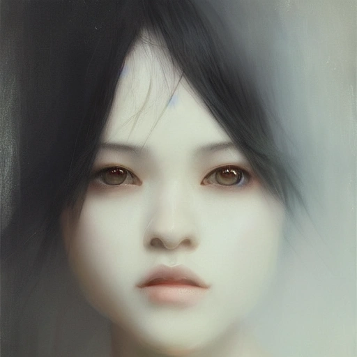 Ruan Jia, night, face details, realistic, young girl with black hair, high-detail symmetrical beautiful eyes, 8K, light and shadow, Japanese style, high-detail upper body, white clothes