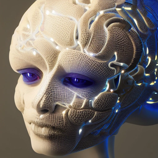 complex 3d render ultra detailed of a beautiful porcelain human brain, cyborg, robotic parts, 150 mm, beautiful studio soft light, rim light, vibrant details, luxurious cyberpunk, lace, hyperrealistic, cable electric wires, microchip, elegant, beautiful background, octane render, H. R. Giger style, 8k, 3D, 3D, 3D