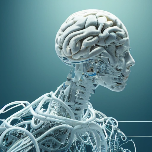 complex 3d render ultra detailed of a beautiful porcelain human brain, cyborg, robotic parts, 150 mm, beautiful studio soft light, rim light, vibrant details, luxurious cyberpunk, lace, hyperrealistic, cable electric wires, microchip, elegant, beautiful background, octane render, H. R. Giger style, 8k, 3D, 3D, 3D