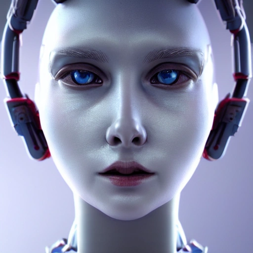 closeup portrait of a robot girl, a porcelain face and head, robotic parts, cyberpunk, cable electric wires, hyperrealistic, fantasy, octane render, intricate, concept art, 8k, professional studio lighting, Oil Painting