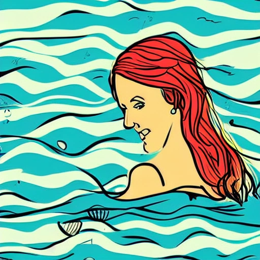  women in the sea
, Cartoon, Trippy