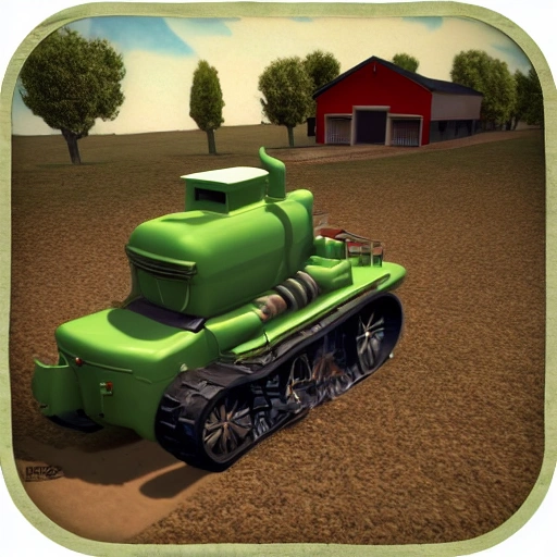 Tractor Tank fight retro 