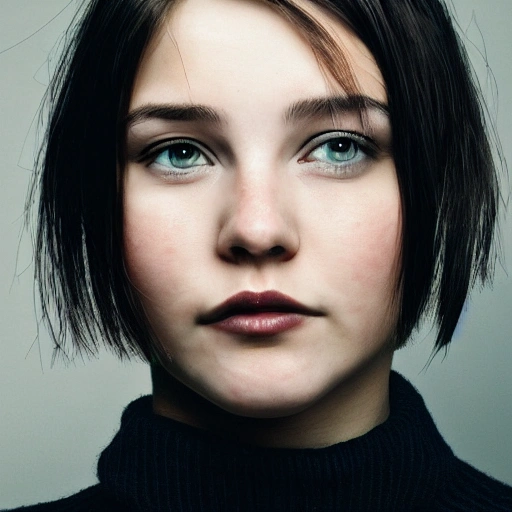 Create a close-up portrait of a 22-year-old girl with an enigmatic expression, focusing on her face and short hair, for use as a mobile wallpaper. The girl should have a unique and interesting appearance, with a short hairstyle that is both contemporary and individualistic, it could be pixie cut, bob, or any other short hairstyle that fits her personality.
She should be shot in a way that captures her natural beauty, with minimal makeup or retouching, allowing her natural features to shine through.
Use a rich and dynamic color palette that gives the image a sense of depth and complexity, while highlighting her hair and facial features, the color of her hair, skin tone and eyes should be captured in a natural way.
The background should be kept simple and out of focus, allowing the girl's face and short hair to be the main focal point. The lighting should be used to accentuate her features, emphasizing the texture and shape of her hair and creating a sense of mystery and intrigue in her gaze. The final image should be optimized for use as a mobile wallpaper, with a resolution suitable for various mobile screen sizes.