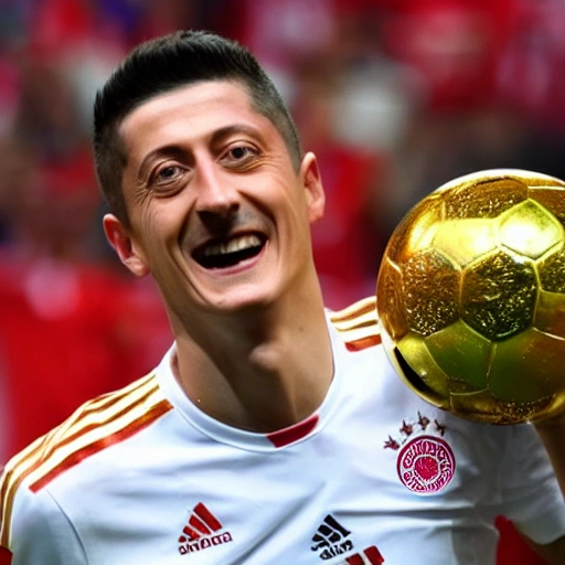 lewandowski with golden ball