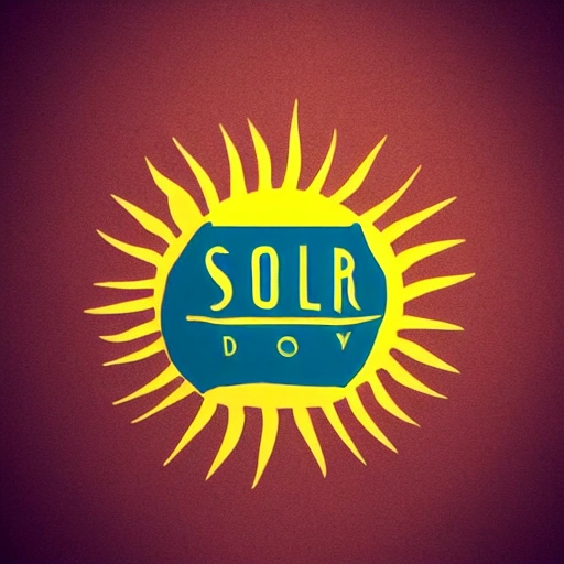 Design a cool and modern revolutionary logo for a solar installation company in duotone that incorporates the imagery of a sun and write the company's name, "Solarteur", in a bold and innovative font, Beautiful Lighting, Happy, trending on Artstation