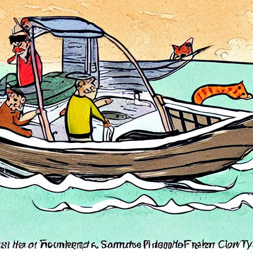 cat  boat, Cartoon