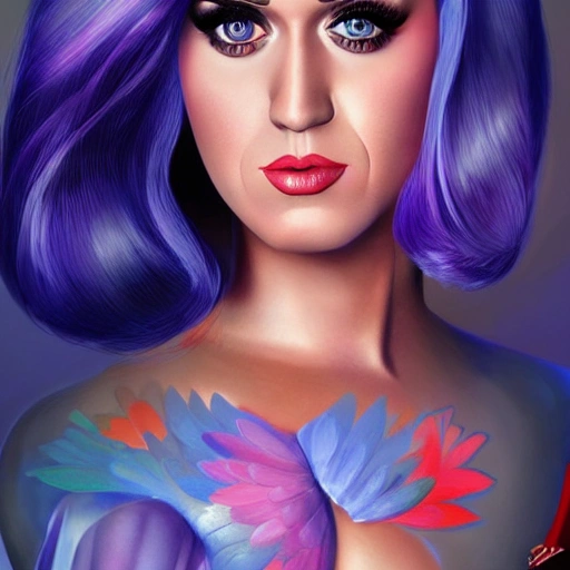 katy perry, full body portrait, digital art by artgerm