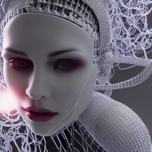 complex 3d render ultra detailed of a beautiful porcelain human brain, cyborg, robotic parts, 150 mm, beautiful studio soft light, rim light, vibrant details, luxurious cyberpunk, lace, hyperrealistic, cable electric wires, microchip, elegant, beautiful background, octane render, H. R. Giger style, 8k