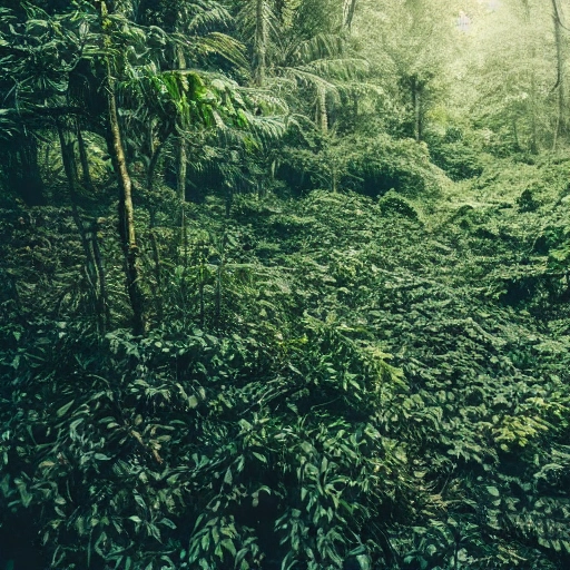 natural foliage forest, jungle, isolate, white background 