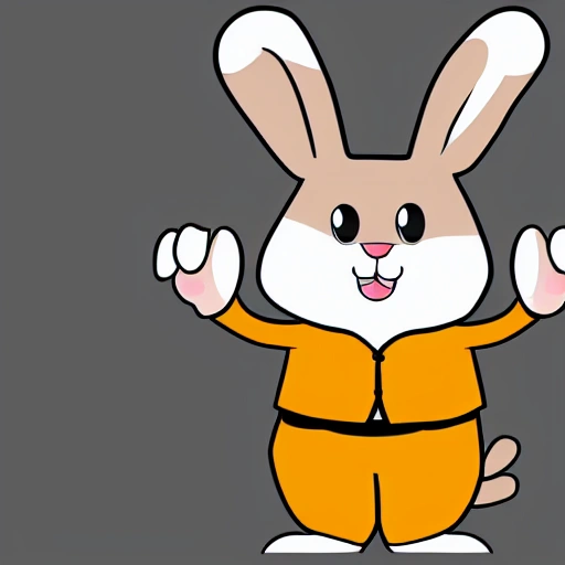 humanized clever rabbit, Cartoon