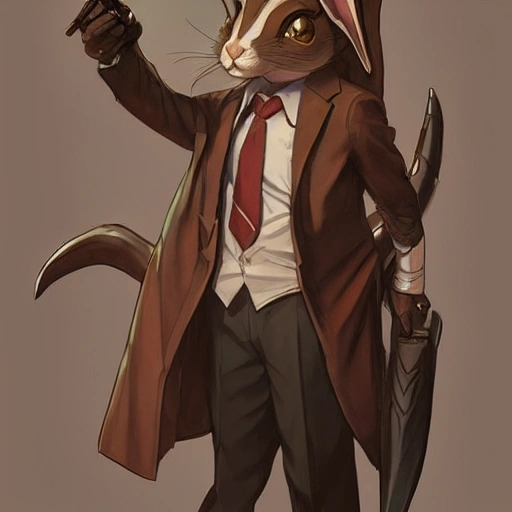 humanized clever rabbit lawyer with papers, Cartoonish cute, daytime, fantasy, elegant, digital painting, artstation, concept art, sharp focus, illustration, art by artgerm and greg rutkowski and alphonse mucha, monster hunter illustrations