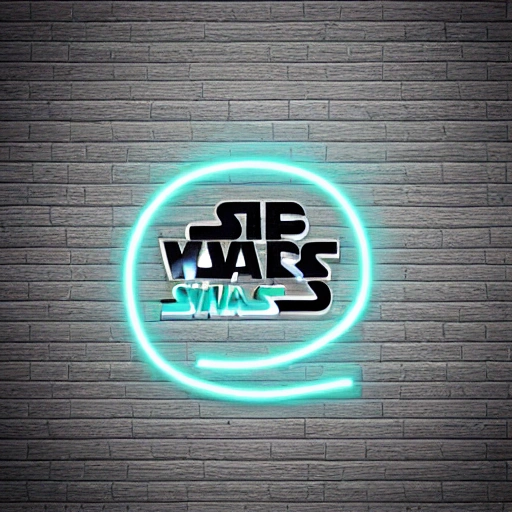 REALISTIC NEON STARWARS LOGO

