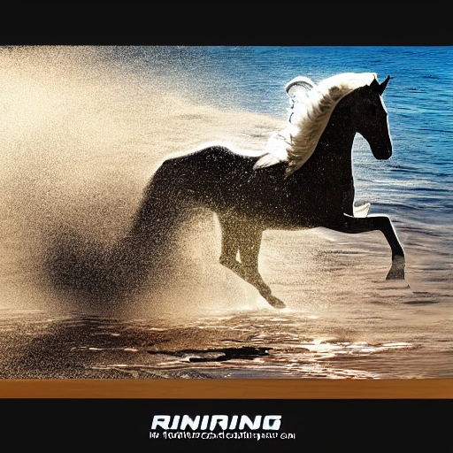 running horse sea
, 3D