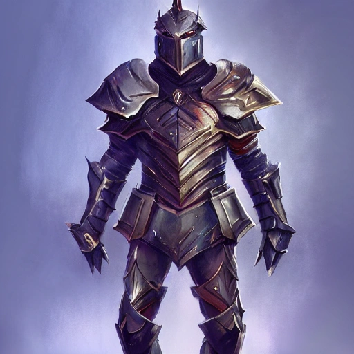 a man in animated magical war armour, character concept art, hig ...