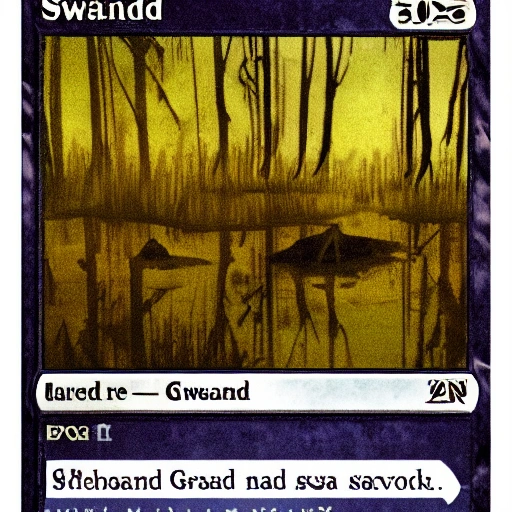 Swamp with dusk gas