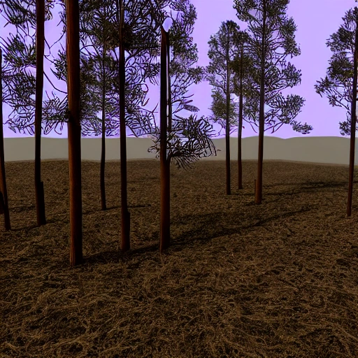 Swamp with dusk gas, 3D