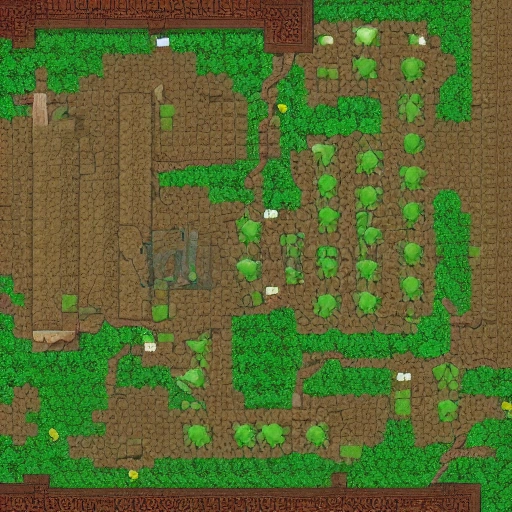 RPG Map of a Forest Path