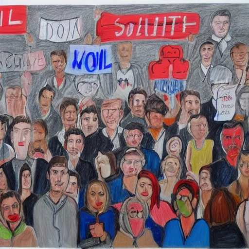 don't draw people in the picture, Solidarity, Charity, Economy, Innovation, Collective Investment, Individual Genius, Social Wage, Assistance, Aid, Entitled, Oil Painting
