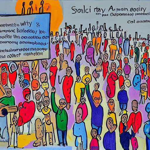 don't draw people in the picture, Solidarity, Charity, Economy, Innovation, Collective Investment, Individual Genius, Social Wage, Assistance, Aid, Entitled, Oil Painting, Cartoon