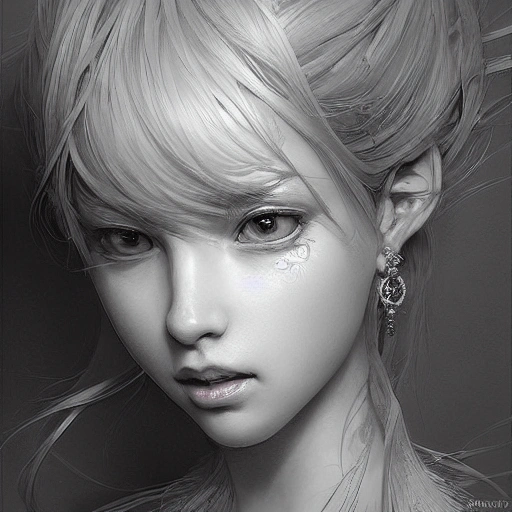 Very detailed. intricate, elegant, highly detailed. trending on artstation, digital art, by Stanley Artgerm Lau, WLOP, Rossdraws, James Jean, Andrei Riabovitchev, Marc Simonetti, Yoshitaka Amano, Pencil Sketch, Pencil Sketch