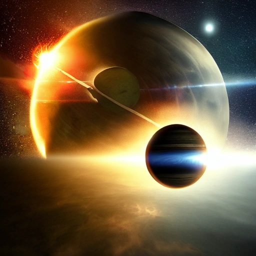 Space war with Giants Planets, Dramatic, HD, Dynamic Lighting, Beautiful Lighting
