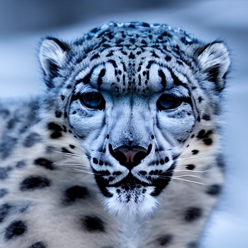 snow leopard made of ice, Dramatic, HD, Dynamic Lighting, Beautiful Lighting