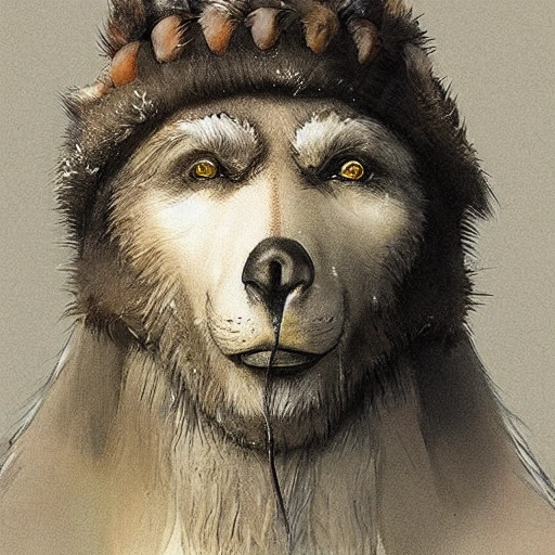 3D full-body portrait of an Eskimo Spear Hunter who looks like Nanook of the North, masterpiece, Ultra Detailed, character concept art by Jean Baptiste Monge.