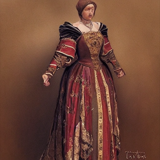 3D full-body portrait of a Byzantine Noblewoman who looks like T