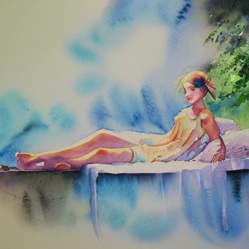 dreaming in watercolor, trending on artstation, award winning, Water Color