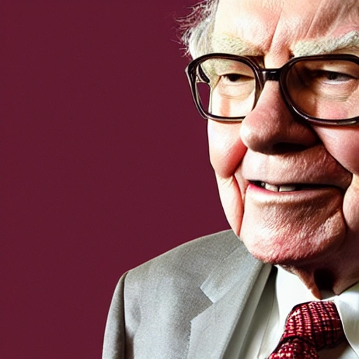 warren buffett in minimalist style

