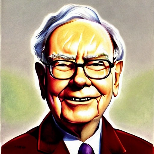 Warren Buffett, portrait painting by georgia o'keeffe