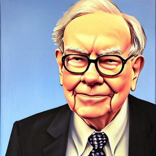 Warren Buffett, portrait painting by georgia o'keeffe, ar 3:1
