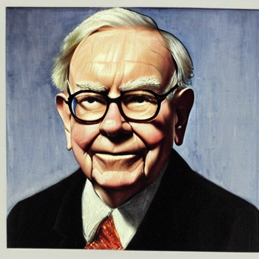 Warren Buffett, portrait painting by leonardo da vinci
