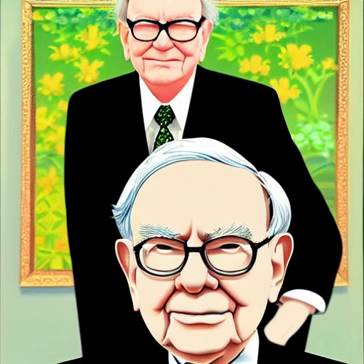 Warren Buffett, portrait painting by chiho aoshima
