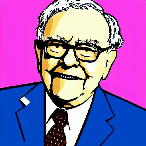 warren buffet, minimalist art, pop art, muted colors