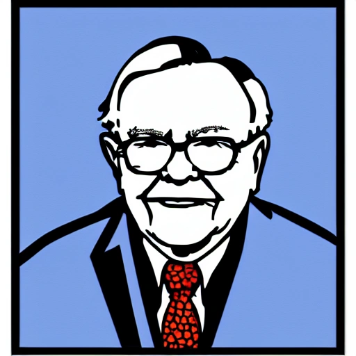 warren buffet, minimalist art, pop art