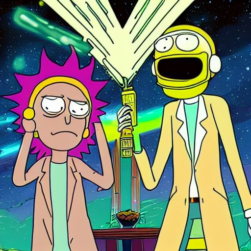 Rick and Morty as Daft punk