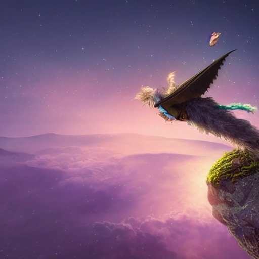 somebody dreaming flying in a fantasy art world, deep color, 8k ultra, , 3D