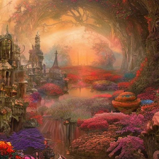 dream about a fantasy very detailed art world psychédélique, deep color, 8k ultra