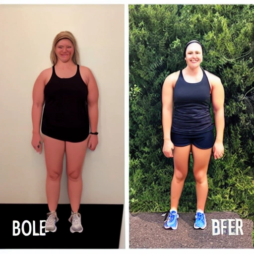 young woman before and after results from 90 day fitness program