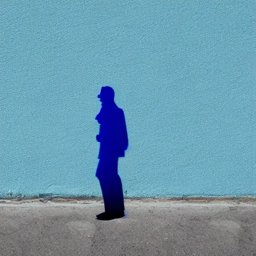 one person in the shadows on blue background, journalism, whistle-blower,  informer, informant, 2D, reputable, secret